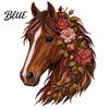 Creative Needlework Supplies Art Sewing Fabric DIY Patchwork Kit Floral Horse Flower Theme Kit