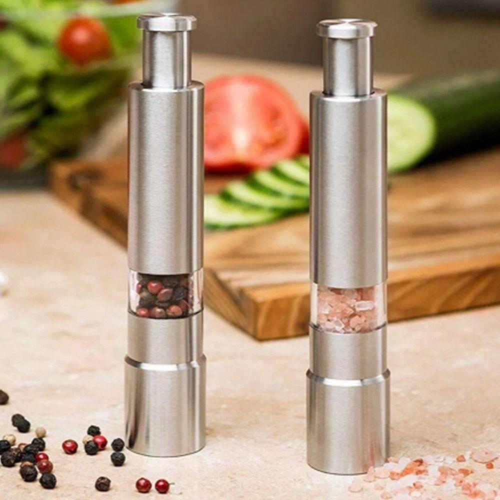 Manual Manual for Cooking Thumb Push Salt Pepper Grinder Food Grinder Kitchen Tools Pulverizer