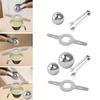 Coffee Ice Ball Rack Reusable Portable Stainless Steel with Holder Stainless Steel Ice Ball Set for Tea Time Home Bar Party Cafe