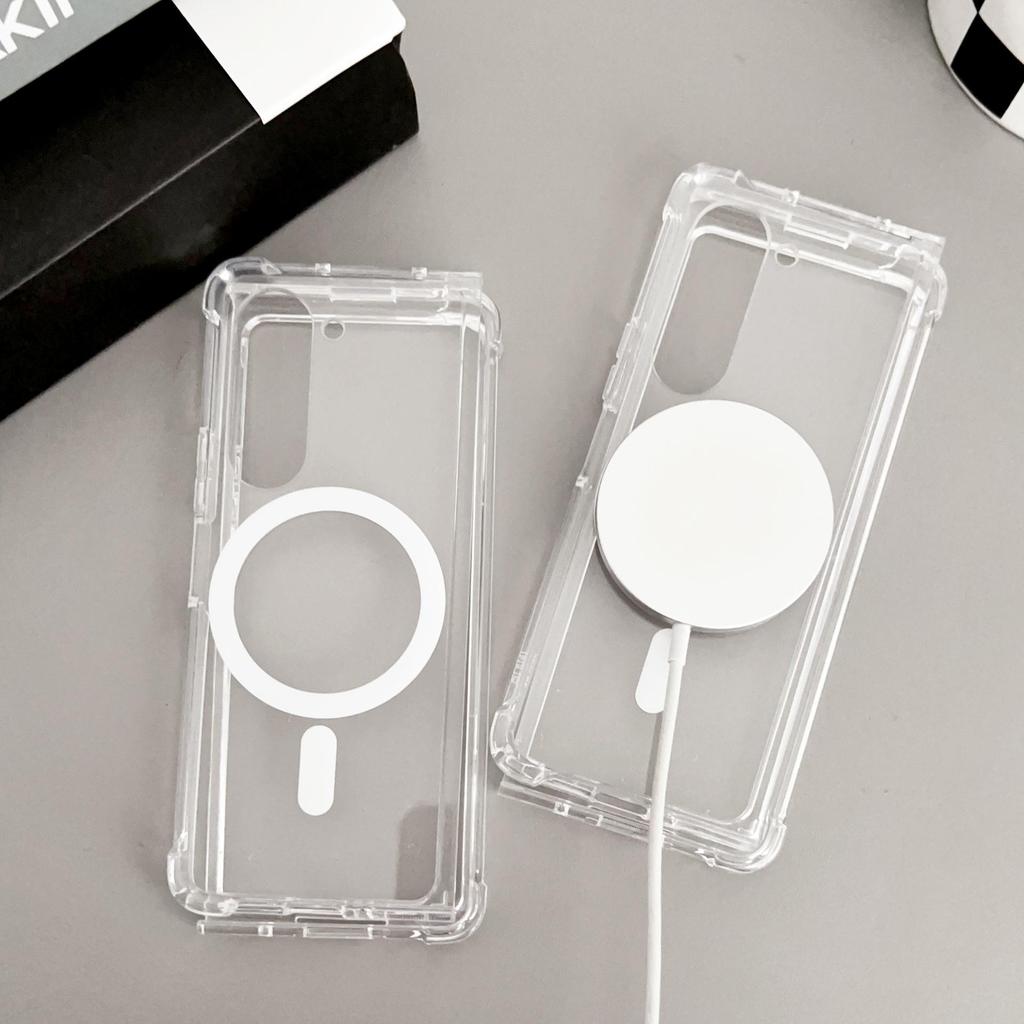Samsung Z Flip Series Magnetic Transparent Drop-Proof Case