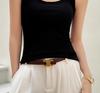 Women's Pure Cotton Camisole Tank Top with Integrated Bra Pads – Anti-Side-Boob Design, Perfect for Spring, Summer, and Autumn.