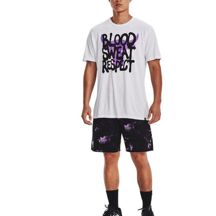 Under Armour Crew Neck Fitted Straight Fit Short Sleeved T Shirt Men's White 1373745-100