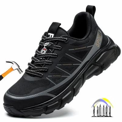 Comfortable Lightweight Work Shoes for Men Waterproof Non-slip Safety Shoes Anti Puncture Steel Toe Sneakers Protective Shoes