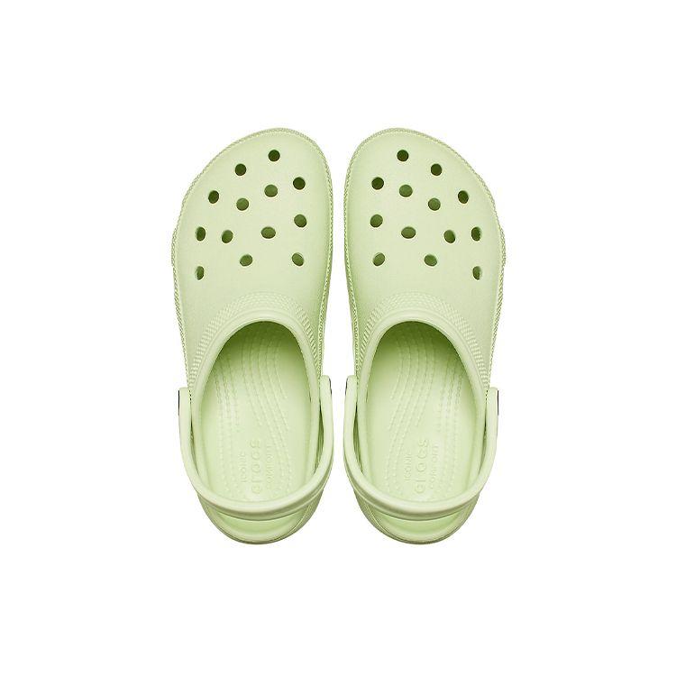 Crocs קלאסיק פלטפורמה סאבוט חרדל (נשים) נעלי ספורט לנשים ירוק סלרי 206750-335