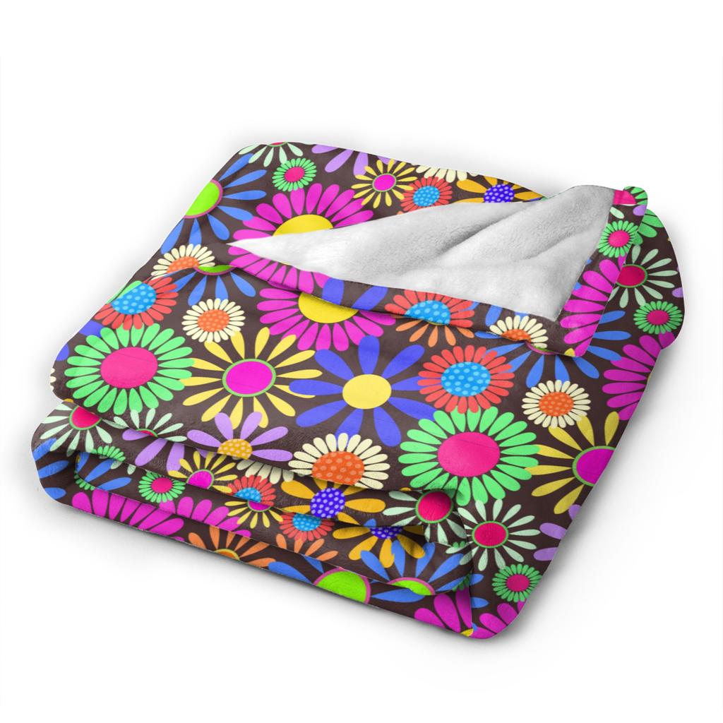 Retro Gänseblümchen Blumenmuster Decken Qualität Weich Gemütlich Überwurfdecke Winter Picknick Sofa Zuhause Lustige Tagesdecke