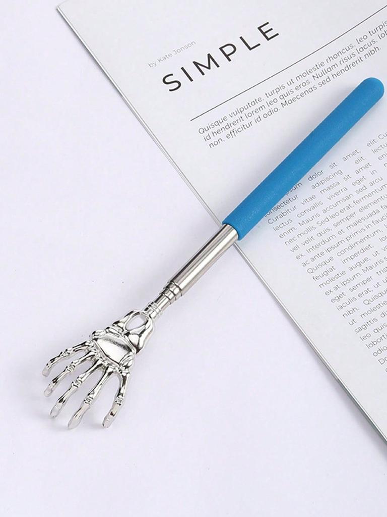 1pcs Extendable Back Scratcher, Stainless Steel Portable Telescopic Rubber Handle Back Scratchers For Thanksgiving, Birthday, Christmas Gifts