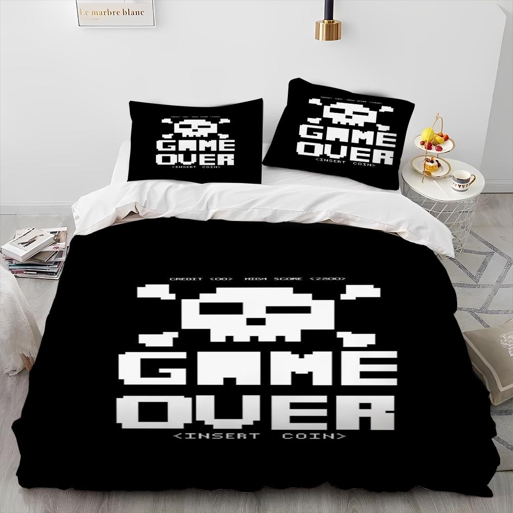 Comforter Cartoon Gamer Game Controller Comforter Bedding Set Bed Set King Queen Size Bedding Set Child