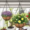 Hanging Basket Flower Pot Chain Hydroponic Plant GrowsTool with 3 Hooks Ornament