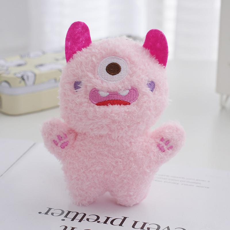 Adorable Plush Monster Keychain Accessory For Women Cute Fashionable Couple Key Chain розовый