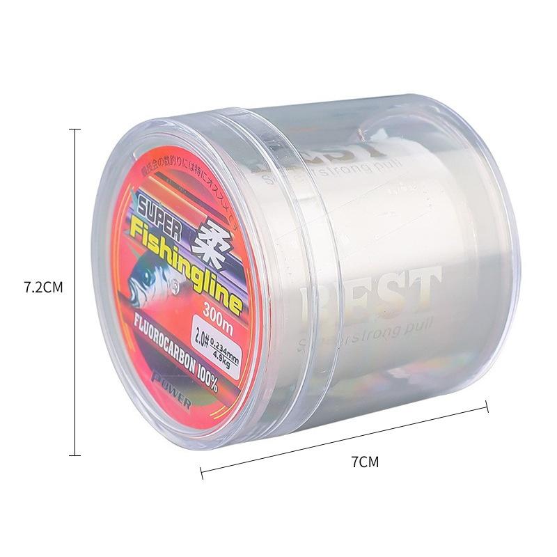 Fluorocarbon Coated Nylon Fishing Line 300M Invisible Knot Strength Enhanced Monofilament for Saltwater Deep Sea Fishing