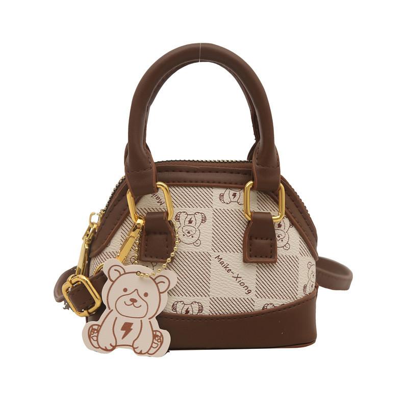 Pattern Little Bear Kids Fashion Simple Shell Bag Casual Shoulder For Children