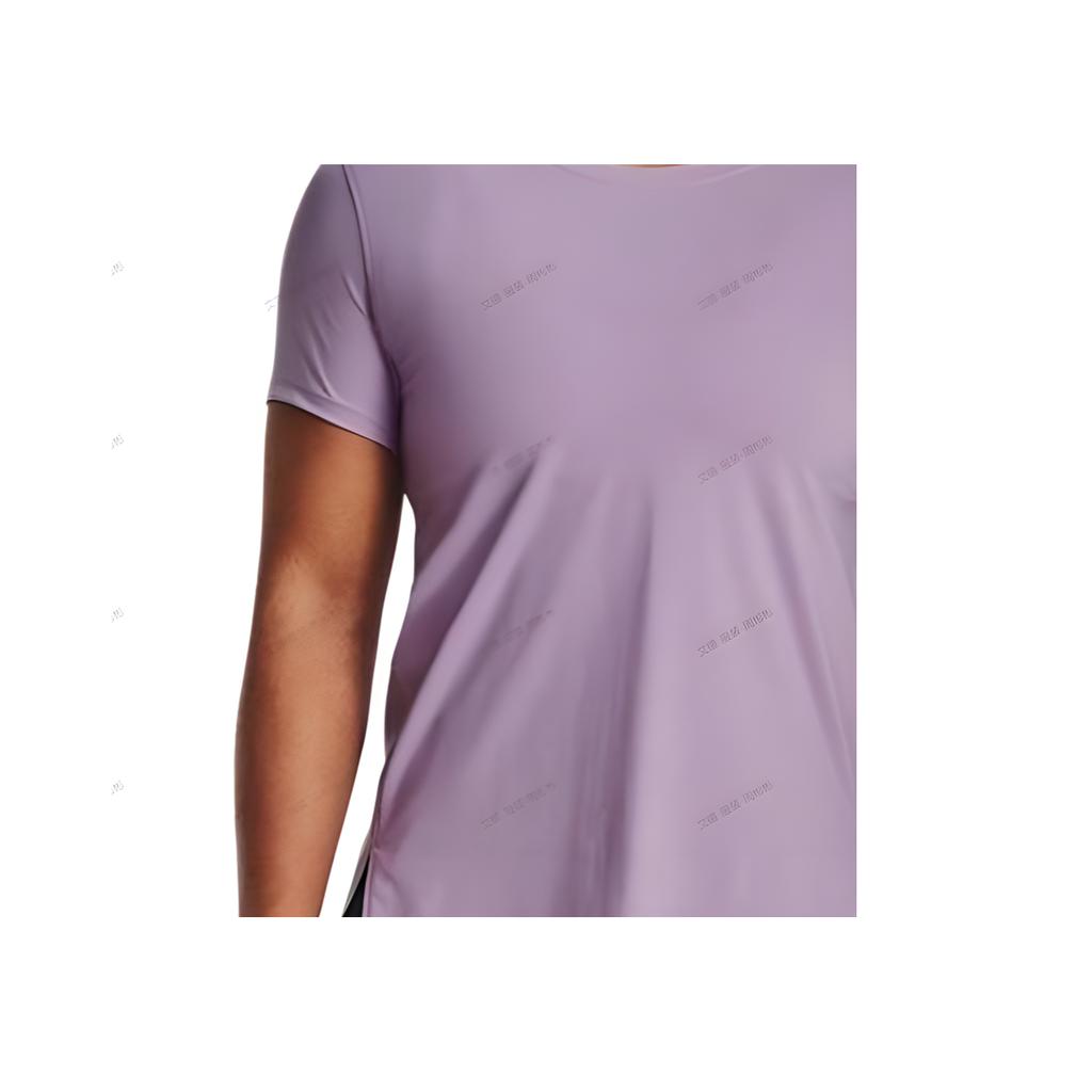 Under Armour Breathable Running Short Sleeve T-Shirt Women Tops Purple 1369764-566