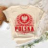 Polen T-Shirt Damen Y2K Comic T-Shirt Mädchen Anime Kleidung
