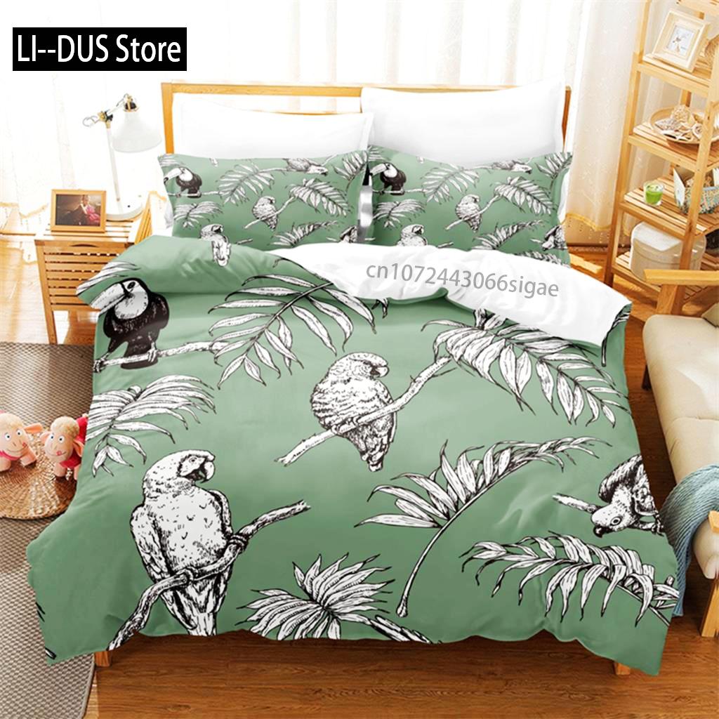 Tropical Forest Leopard Bedding Set Duvet Cover Set 3d Bedding Digital Printing Queen Size Bedding Set Fashion Design