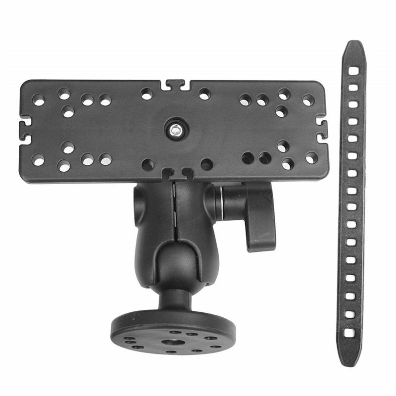 Electronic Fish Finder Mount Base Fishfinder, 360 Degree Swivel Ball Mount, GPS Plate, Rotating Boat Supporter, Marine Kayak
