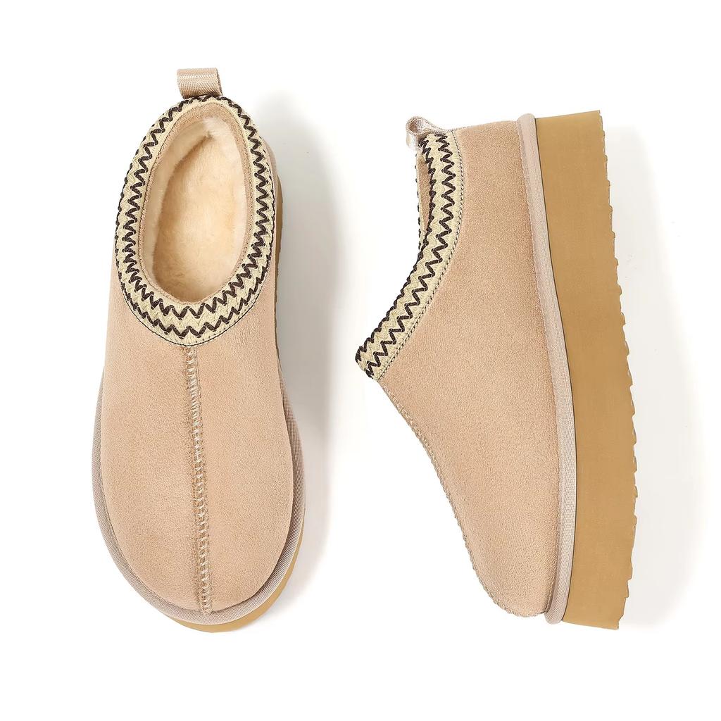 Fashion Crestar Women's Winter Slippers Lady Classic Fashion Brand Warm Thick Sole Shoes Short Plush Ankle Snow Boots Outdoor and Indoor