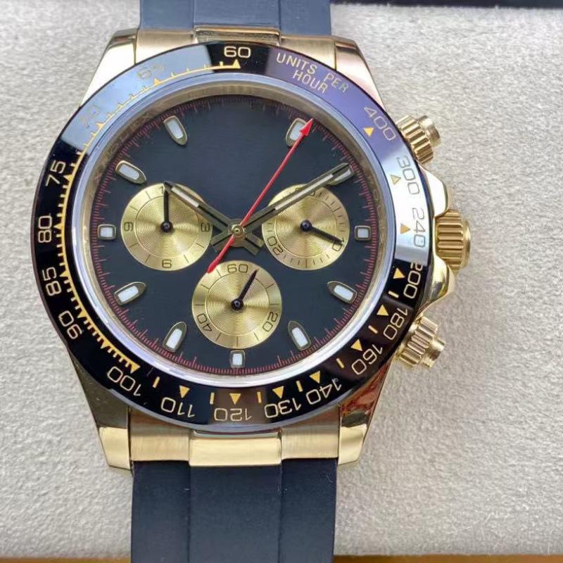 Rolex Daytona 40mm Diamond-Inlaid Multifunctional Automatic Mechanical Men's Watch.