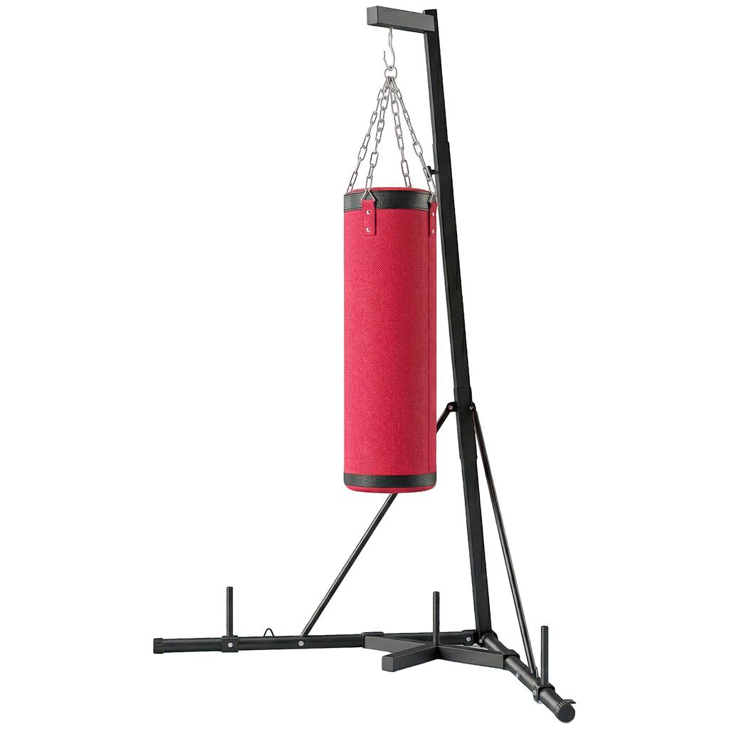 Punching Bag Stand 185-231cm Height-Adjustable Freestanding Punching Bag Holder with Punching Bag Triangle Base Weight Holder