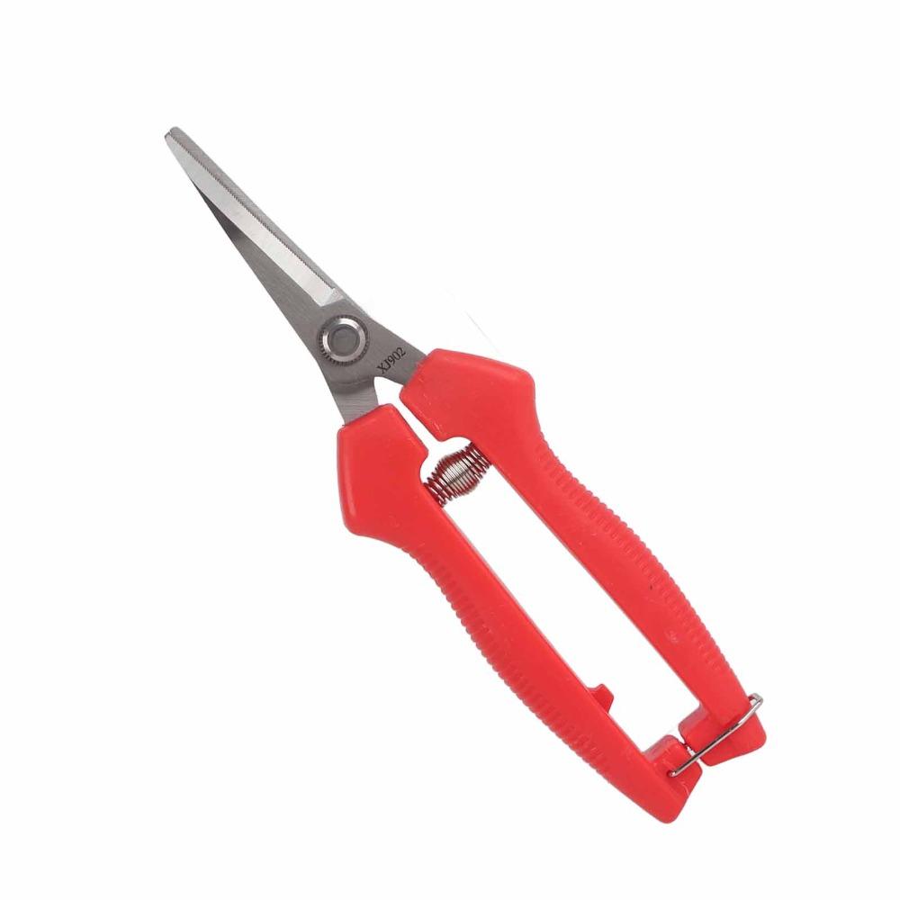2PCS Straight Blade Pruning Shears Red Trimming Scissors Durable Garden Scissors