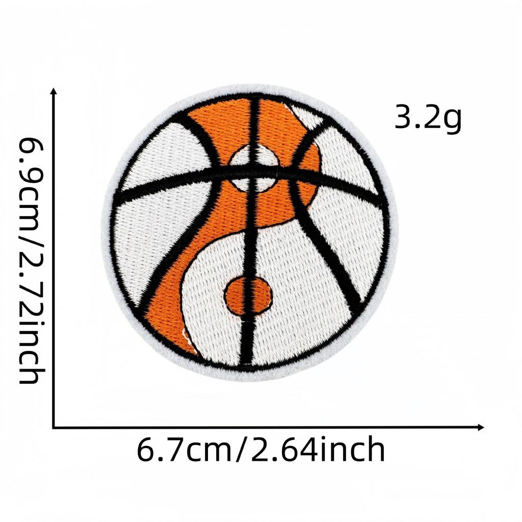 Sports Cartoon Basketball Embroidered Patch - Clothing Accessory Label