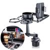 Multi-Function Car Cup Holder & Phone Holder with Tray