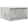 Coffee Table with Drawers Concrete Grey 70.5 x 70 x 40 cm