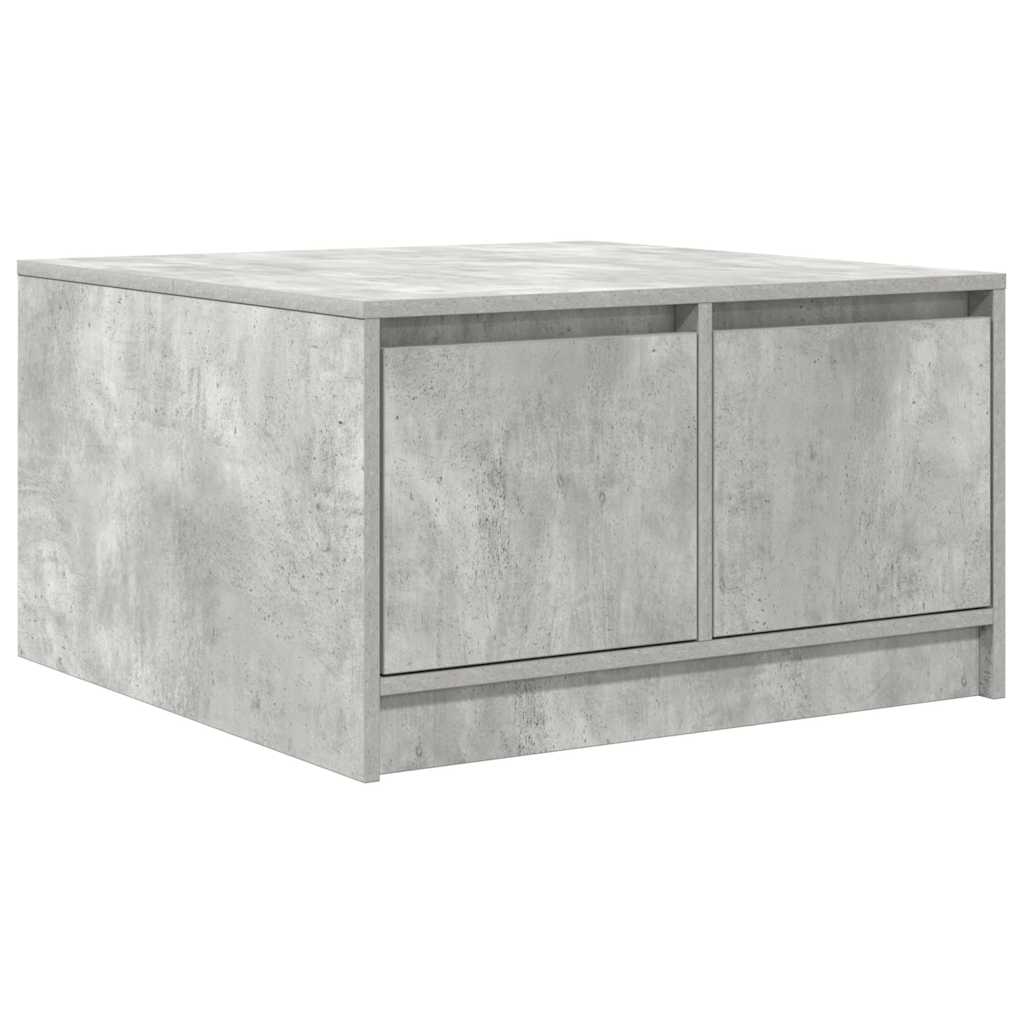 Coffee Table with Drawers Concrete Grey 70.5 x 70 x 40 cm
