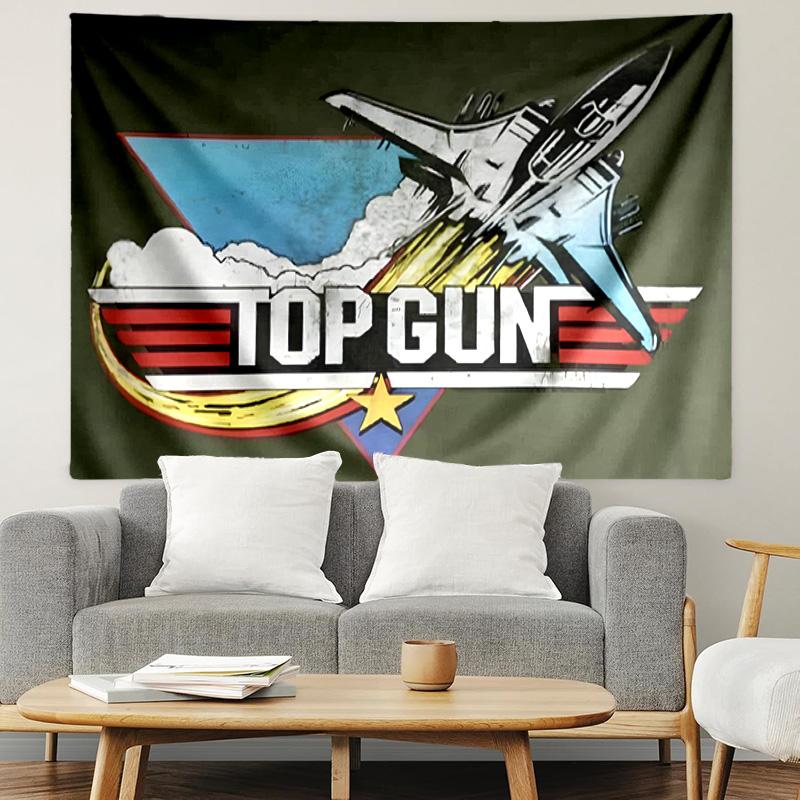 Top Gun Print Tapestry, Lightweight Wall Hanging, for Bedroom, Dorm, Living Room, Home Art Decor, Birthday Christmas Gift for Friends