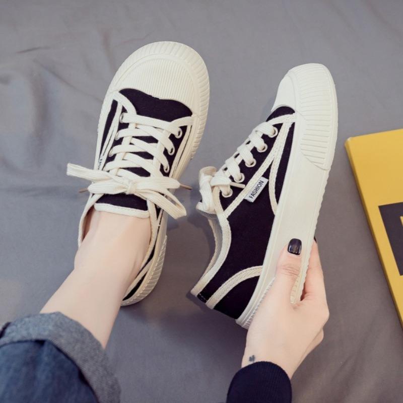 New Women Chunky Canvas Shoes Summer Versatile Girl Wedge Espadrille Shoes Female Casual Sneaker Flat Shoe  De Mujer