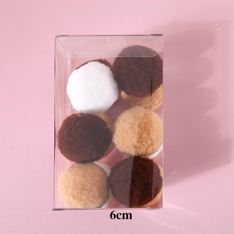 Macaron Plush Cat Toy Ball - Silent, Elastic, Self-Entertainment Teasing Toy for Pets