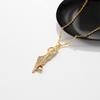 Zinklegierung Schlüsselform Karte Kristall Anhänger Halskette Naher Osten Geometrisch Personalisierter Anhänger Schmuck Minimalistische Accessoires