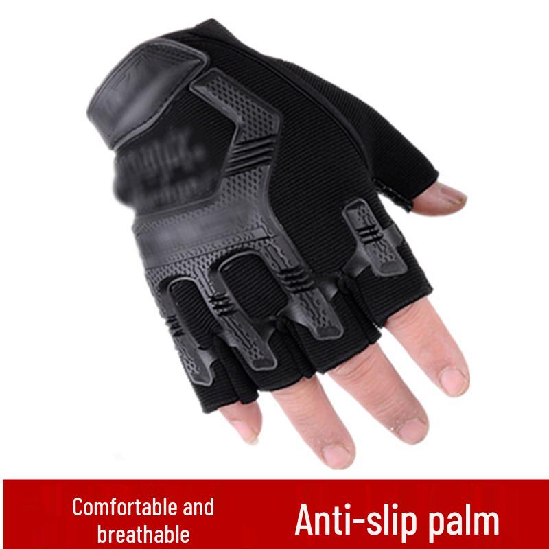 Men's Tactical Half-Finger Gloves: Non-Slip, Wear-Resistant, Anti-Scratch, Breathable for Outdoor Sports and Cycling