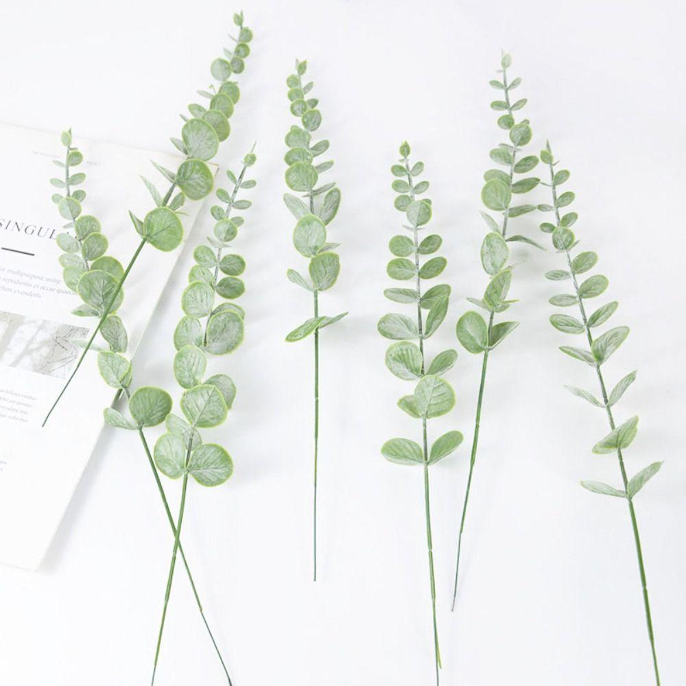 Vase Party Outdoor Faux Greenery Artificial Leaves Artificial Eucalyptus Green Branch Fake Plant