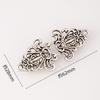 Hollow Metal Clasp for Qipao/Hanfu Collar, Frog Button for Coats & Scarves