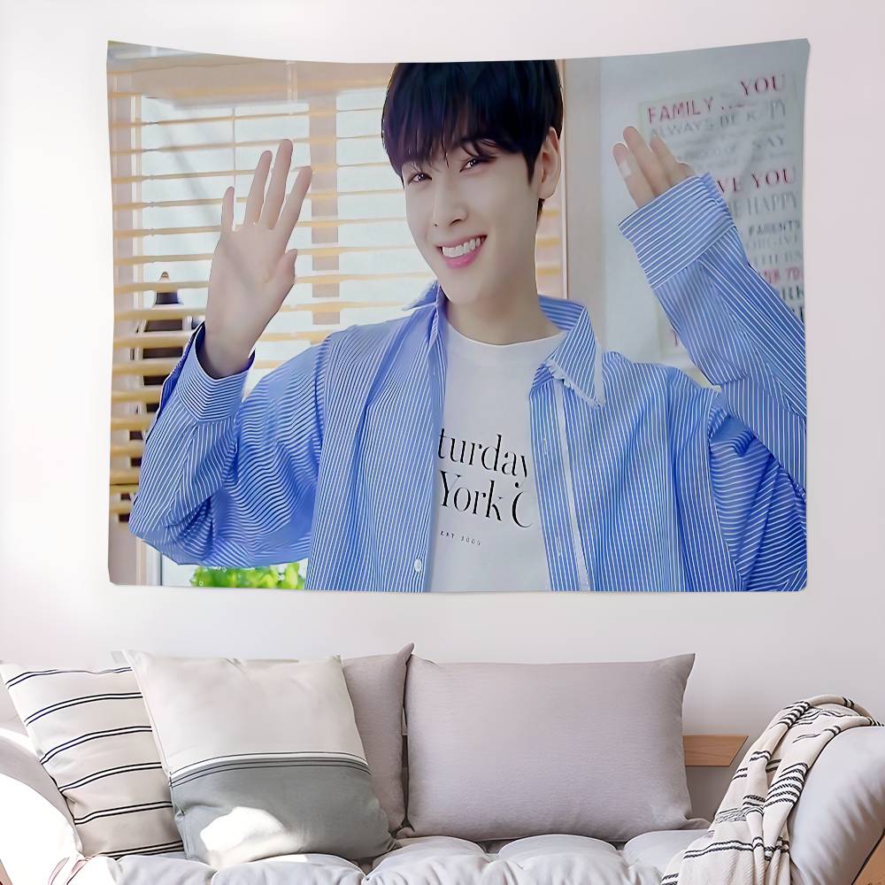 Kpop AAstro Cha Eun Woo Hippie Wall Hanging Tapestries Bohemian Wall Tapestries Mandala INS Home Decor