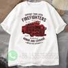 Firefighter Fire Department Fire Truck Mens TShirt Tracksuit Summer Casual Sportswear Round Neck Shortsleeved Cotton Pullover