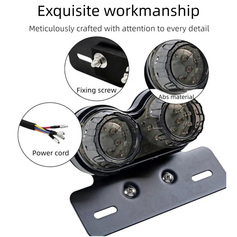 Universal 12V Motorcycle LED Taillights Flashing Turn Siganl Brakelight Parking Light LED Integrated Tail Light Anti Collision