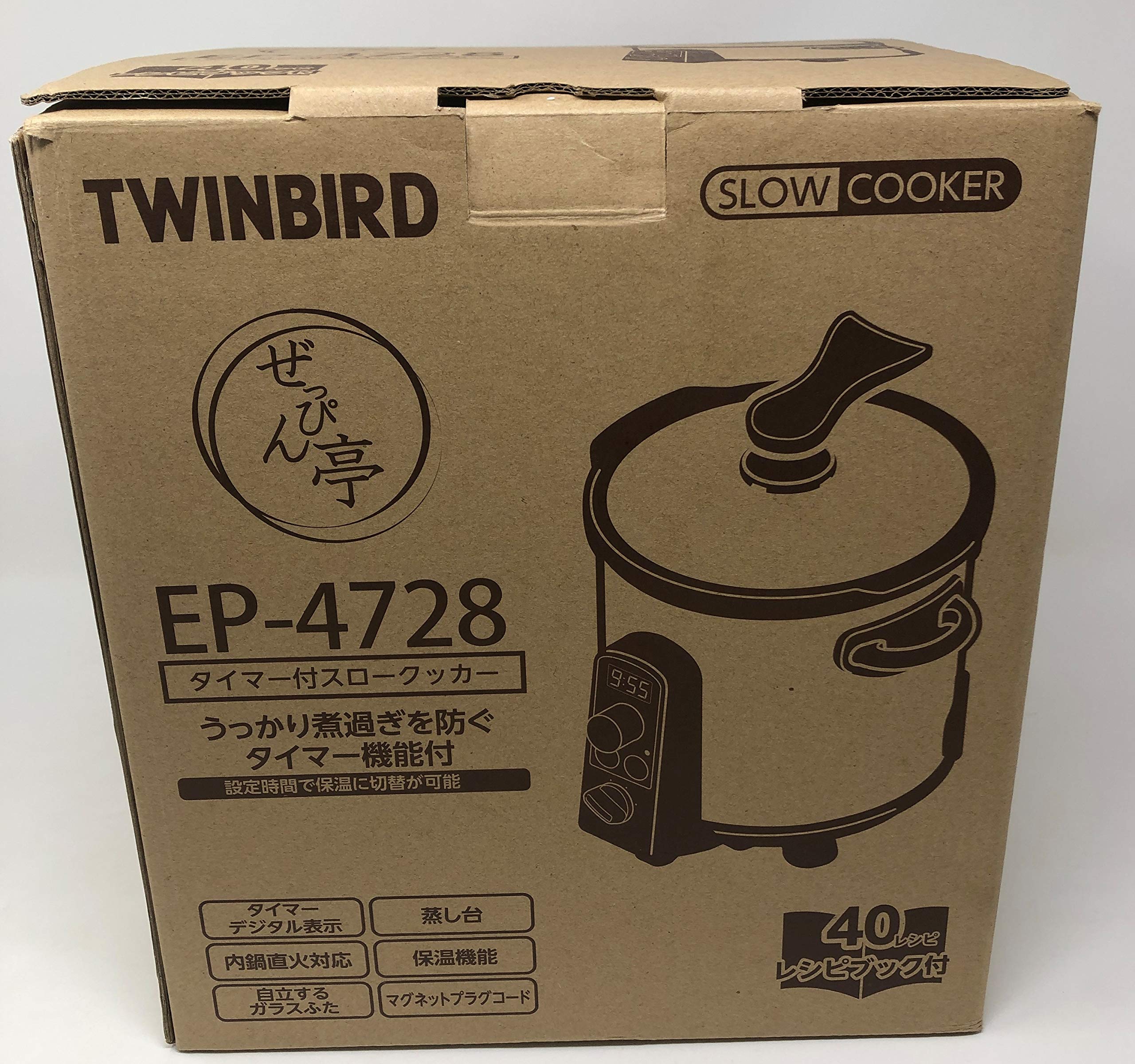 

Мультиварка Twin Bird с таймером Orange Zeppin-tei EP-4728OR