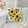 Yellow Tulip Flower Cushion Cover 2D Peach Skin Pillow Case Nordic Floral Throw Pillows For Sofa Living Room Home Decor Office