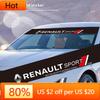 Interior Stickers 1Pcs Car Sticker Front Windshield Decorative Decal For Renault Clio Koleos Megane Espace QM6 Kadjar Captur Dus SS1