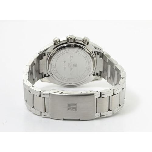 Salvatore Marra Men's Chronograph Watch, Business Analog Quartz Movement, Waterproof, Colored Glass, Black, BKSV