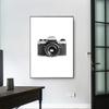 Nordic Kamera Gitarre Schwarz Weiß Foto Wand Kunst Leinwand Malerei Poster Und Druck Wand Bild Für Wohnzimmer Skandinavischen Dekor
