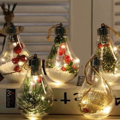 Bombki choinkowe LED przezroczysta zawieszka do dekoracji choinki