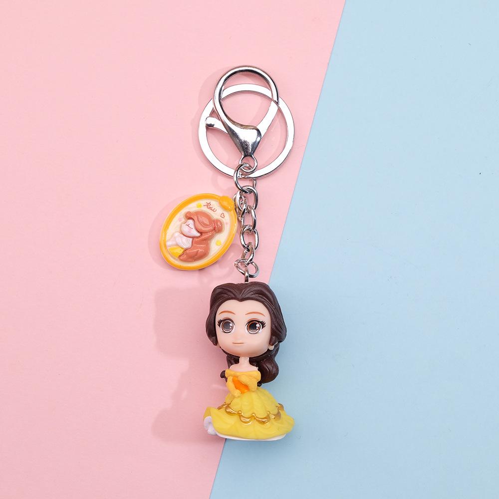 Cinderella Anime Keychain Pendant: Bright Cartoon Accessory for Bags & Pants