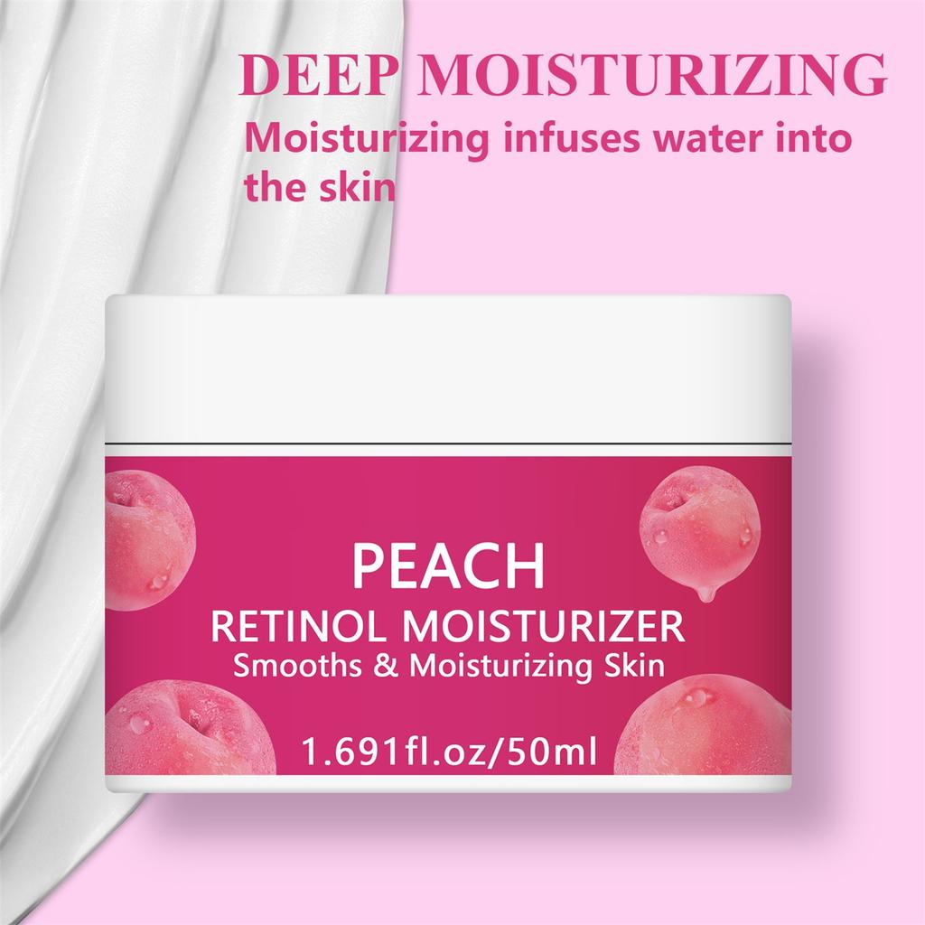 Peach Retinol Moisturizing Cream Deeply Hydrates And Softens The Skin, Brightens The Skin Tone, And Improves Dullness,50ml,