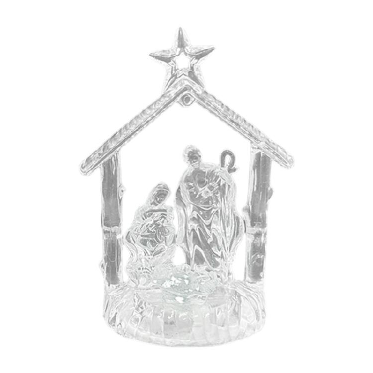 

Colorful LED Colored Christmas Decoration Stylish Clear Acrylic Nativity Figure 1