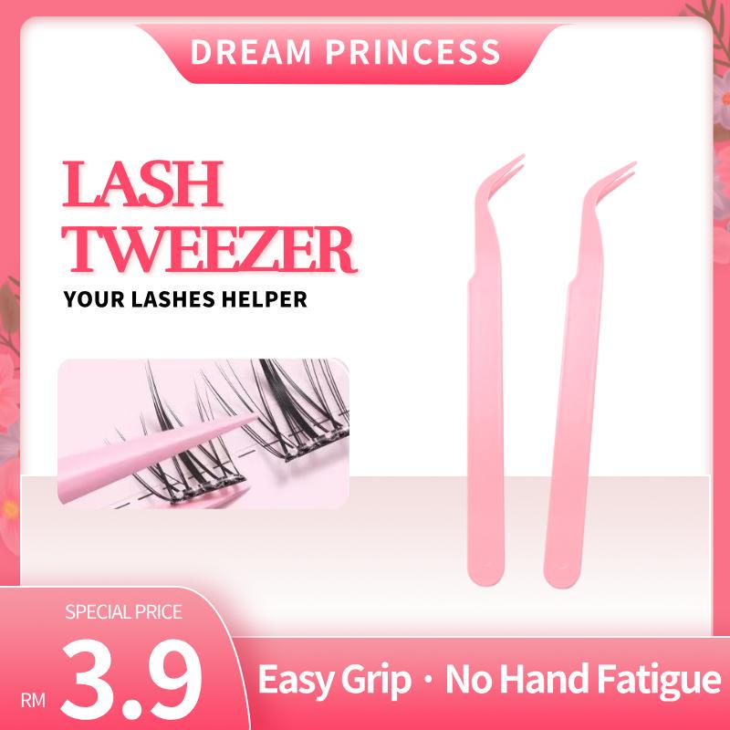 123mm Anti-Stick, No-Glue, Stainless Steel Round Tip Colored Tweezers for Jewelry and False Eyelashes