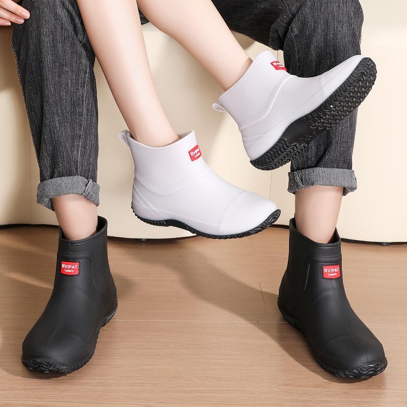 New short rain boots women's waterproof and non-slip women's rain shoes water shoes adult thick sole wear-resistant