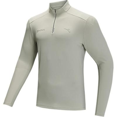 Trainingsserie Sport Elastisch Warm Fleece Gestricktes Oberteil Herren Oberteile Qingluan-Grau 152447410N-2