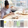 19/25/29Pcs Soft Clay Clay Sculpting Tools Kit Dotting Pen Pottery Tools for Beginners